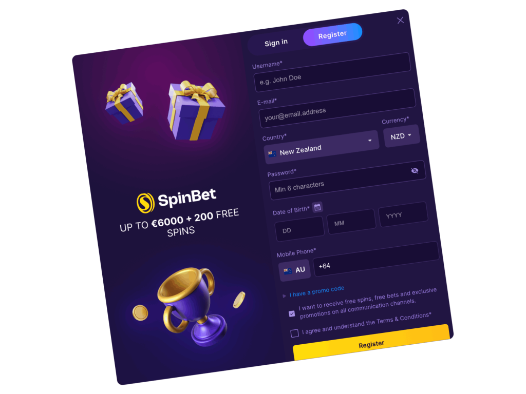 spinbet login
